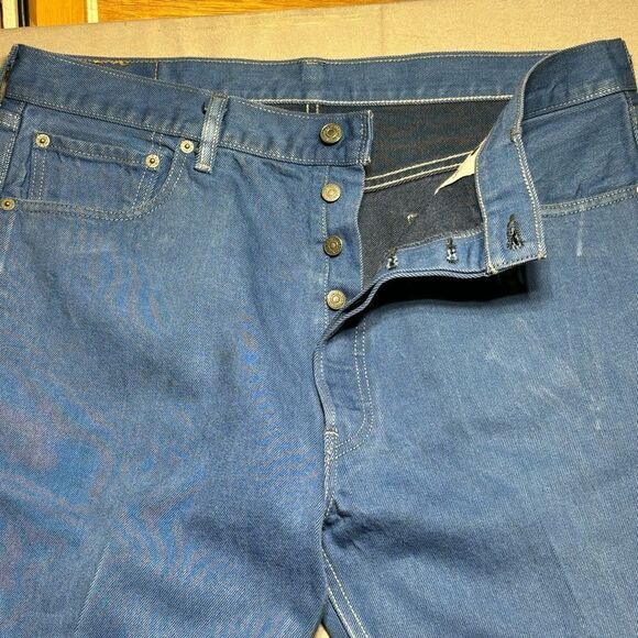 Levis 501 Straight Leg Button Fly Jeans Men's Size 38x30 Red Tab Western - Picture 5 of 7